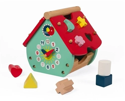 Janod - Baby Forest Formen-Steckspiel Aus Holz, Haus, Bausteine, Frühes Alter Und Lernspielzeug, Zum Erlernen Von Farben Und Feinmotorischen Fähigkeiten, Ab 18 Monaten, J08008 3 Janod - Baby Forest Formen-Steckspiel Aus Holz, Haus, Bausteine, Frühes Alter Und Lernspielzeug, Zum Erlernen Von Farben Und Feinmotorischen Fähigkeiten, Ab 18 Monaten, J08008
