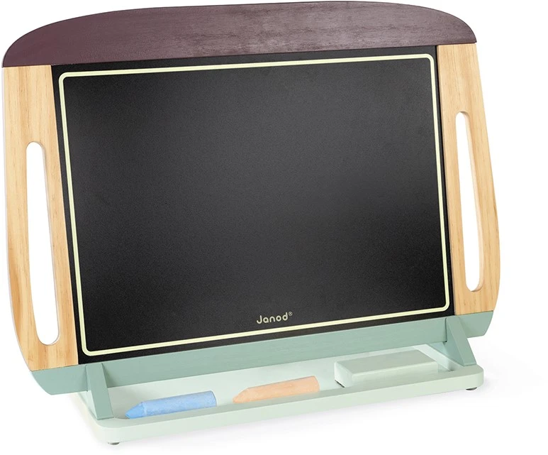 Janod - Holz Kreidetafel - Beidseitig Nutzbare Tragbare Maltafel Mit Schieferseite Und Whiteboard Für Filzstifte - Rutschfester Ständer - Mit 2 Kreiden, 1 Filzstift, 1 Schwamm - Ab 3 Jahren, J09631 3 Janod - Holz Kreidetafel - Beidseitig Nutzbare Tragbare Maltafel Mit Schieferseite Und Whiteboard Für Filzstifte - Rutschfester Ständer - Mit 2 Kreiden, 1 Filzstift, 1 Schwamm - Ab 3 Jahren, J09631