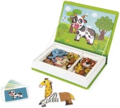 Janod J02723 Animals Magnetibook, Mehrfarbig
