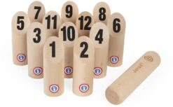 Janod J03024 28 Holzkegel Spiel Für Draußen Und Im Freien-Geschicklichkeitsspiel Ab 5 Jahren