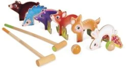 Janod J03207 Krocket-Spiel Aus Holz Mit Waldtieren, Spiel Für Den Außenbereich, Für Kinder Ab 3 Jahren, Mehrfarbig -Djeco Geschaft janod j03207 krocket spiel aus holz mit waldtieren spiel fuer den aussenbereich fuer kinder ab 3 jahren mehrfarbig 3