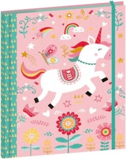 Janod J07863 Notizbuch Mit Gummizug, Fuchs Und Einhorn, 2 Stück