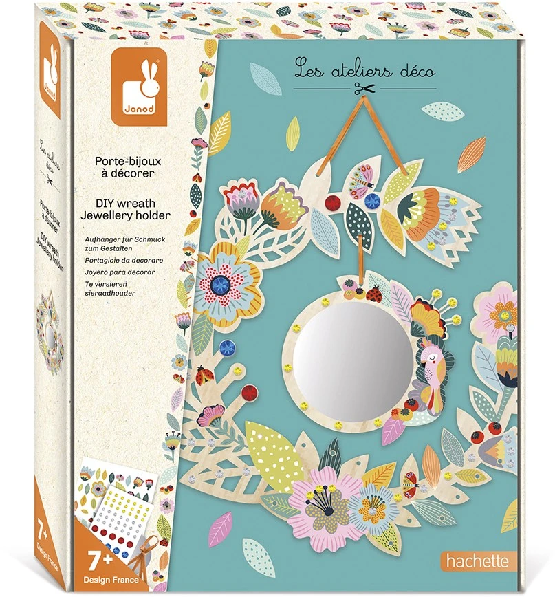 Janod J07923 Schmuckhalter Aus Holz Zum Dekorieren-Les Ateliers Du Calme-Set Für Kreative Freizeitbeschäftigungen Für Kinder-Entwicklung Von Feinmotorik Und Kreativität-Ab 7 Jahren 4 Janod J07923 Schmuckhalter Aus Holz Zum Dekorieren-Les Ateliers Du Calme-Set Für Kreative Freizeitbeschäftigungen Für Kinder-Entwicklung Von Feinmotorik Und Kreativität-Ab 7 Jahren – Bild 2