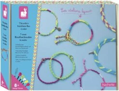 Janod J07929 Erstellen Von 7 Freundschaftsarmbändern In Neonfarben-Les Ateliers Bijoux-Set Für Kreative Freizeitbeschäftigungen Für Kinder-Entwicklung Von Feinmotorik Und Kreativität-Ab 8 Jahren