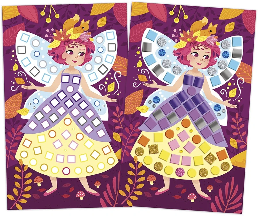 Janod J07962 Mosaik Prinzessinnen Und Feen-Les Ateliers Du Calme-Set Für Kreative Freizeitbeschäftigungen Kinder-Entwicklung Von Feinmotorik Und Konzentration-Ab 5 Jahren 4 Janod J07962 Mosaik Prinzessinnen Und Feen-Les Ateliers Du Calme-Set Für Kreative Freizeitbeschäftigungen Kinder-Entwicklung Von Feinmotorik Und Konzentration-Ab 5 Jahren – Bild 2