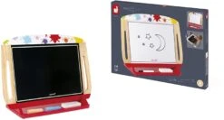 Janod J09633 Beidseitig Nutzbare Tischtafel Aus Holz Splash-Große Fläche-Magnetisches Whiteboard + Schiefertafel Für Kreide-4 Zubehör Enthalten-Ab 3 Jahren -Djeco Geschaft janod j09633 beidseitig nutzbare tischtafel aus holz splash grosse flaeche magnetisches whiteboard plus schiefertafel fuer kreide 4 zubehoer enthalten ab 3 jahren 3