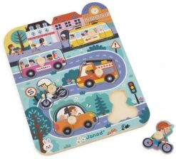 Janod Knoppuzzel - In De Stad -Djeco Geschaft janod knoppuzzel in de stad 3