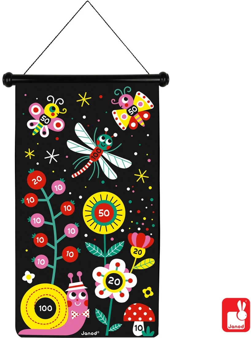 Janod - Magnetisches Dartspiel Mit Garten-Motiv, Doppelseitig, Geschicklichkeitsspiel, Zum Erlernen Von Agilität Und Konzentration, 6 Pfeile, Ab 4 Jahren, J02075 4 Janod - Magnetisches Dartspiel Mit Garten-Motiv, Doppelseitig, Geschicklichkeitsspiel, Zum Erlernen Von Agilität Und Konzentration, 6 Pfeile, Ab 4 Jahren, J02075 – Bild 2