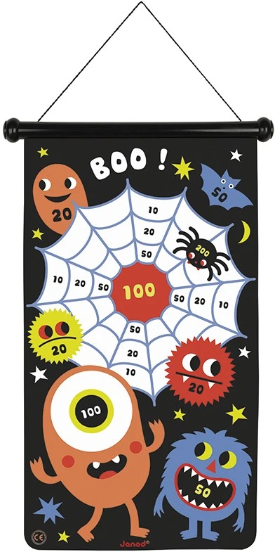 Janod - Magnetisches Dartspiel Mit Monster-Motiv, Doppelseitig, Geschicklichkeitsspiel, Zum Erlernen Von Agilität Und Konzentration, 6 Pfeile, Ab 4 Jahren, J02076 3 Janod - Magnetisches Dartspiel Mit Monster-Motiv, Doppelseitig, Geschicklichkeitsspiel, Zum Erlernen Von Agilität Und Konzentration, 6 Pfeile, Ab 4 Jahren, J02076