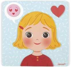 Janod - Magnetisches Spiel „Emotionen“ - Lernspiel Babys Und Kleinkinder - Ab 2 Jahren, J08038