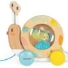 Janod - Pure Nachziehtier Schnecke - Holzspielzeug Mit Xylophon Und Tamburin - Musikalisches Montessori Lernspielzeug - Wasserbasierte Farben - Baby Spielzeug Ab 1 Jahr, J05159 -Djeco Geschaft janod pure nachziehtier schnecke holzspielzeug mit xylophon und tamburin musikalisches montessori lernspielzeug wasserbasierte farben baby spielzeug ab