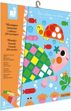 Janod - Schaumstoffmosaik-Set Tiere - Les Ateliers Du Calme - Set Für Kreative Freizeitbeschäftigungen Kleinkinder - Entwicklung Von Feinmotorik Und Konzentration - Ab 3 Jahren, J07899 3 Janod - Schaumstoffmosaik-Set Tiere - Les Ateliers Du Calme - Set Für Kreative Freizeitbeschäftigungen Kleinkinder - Entwicklung Von Feinmotorik Und Konzentration - Ab 3 Jahren, J07899