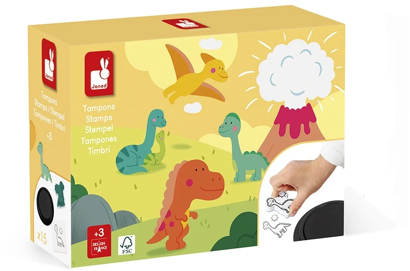 Janod Stampinoo - Stempels Dino 4 Janod Stampinoo - Stempels Dino – Bild 2