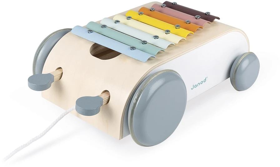 Janod - Xylo Roller Aus Holz - Sweet Cocoon Kollektion - Musikalisches Kleinkindspielzeug Farbe Auf Wasserbasis - Spielzeug Zum Ziehen - Ab 18 Monaten, J04406 5 Janod - Xylo Roller Aus Holz - Sweet Cocoon Kollektion - Musikalisches Kleinkindspielzeug Farbe Auf Wasserbasis - Spielzeug Zum Ziehen - Ab 18 Monaten, J04406 – Bild 3