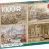 Jumbo 18855 Kanalboote-1000 Teile Puzzlespiel, Mehrfarben -Djeco Geschaft jumbo 18855 kanalboote 1000 teile puzzlespiel mehrfarben