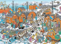 Jumbo 20038 Jan Van Haasteren-Südpol-Expedition-1000 Teile Puzzlespiel, Mehrfarben -Djeco Geschaft jumbo 20038 jan van haasteren suedpol expedition 1000 teile puzzlespiel mehrfarben 2