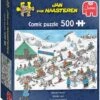 Jumbo Puzzle Jan Van Haasteren Rentierrennen - 500 Teile -Djeco Geschaft jumbo puzzle jan van haasteren rentierrennen 500 teile