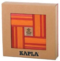 KAPLA 9000106 Holzplättchen 40er Box, Rot Und 20 Orange + Buch -Djeco Geschaft kapla 9000106 holzplaettchen 40er box rot und 20 orange plus buch 2