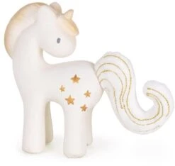 Tikiri Kautschuk,95601,Babyrassel, AA8Einhorn LeuchtenderStern Mit Knister-Schweif,Naturkautschuk, Rassel Für Babys UndKleinkinder Ab 0+ Monaten