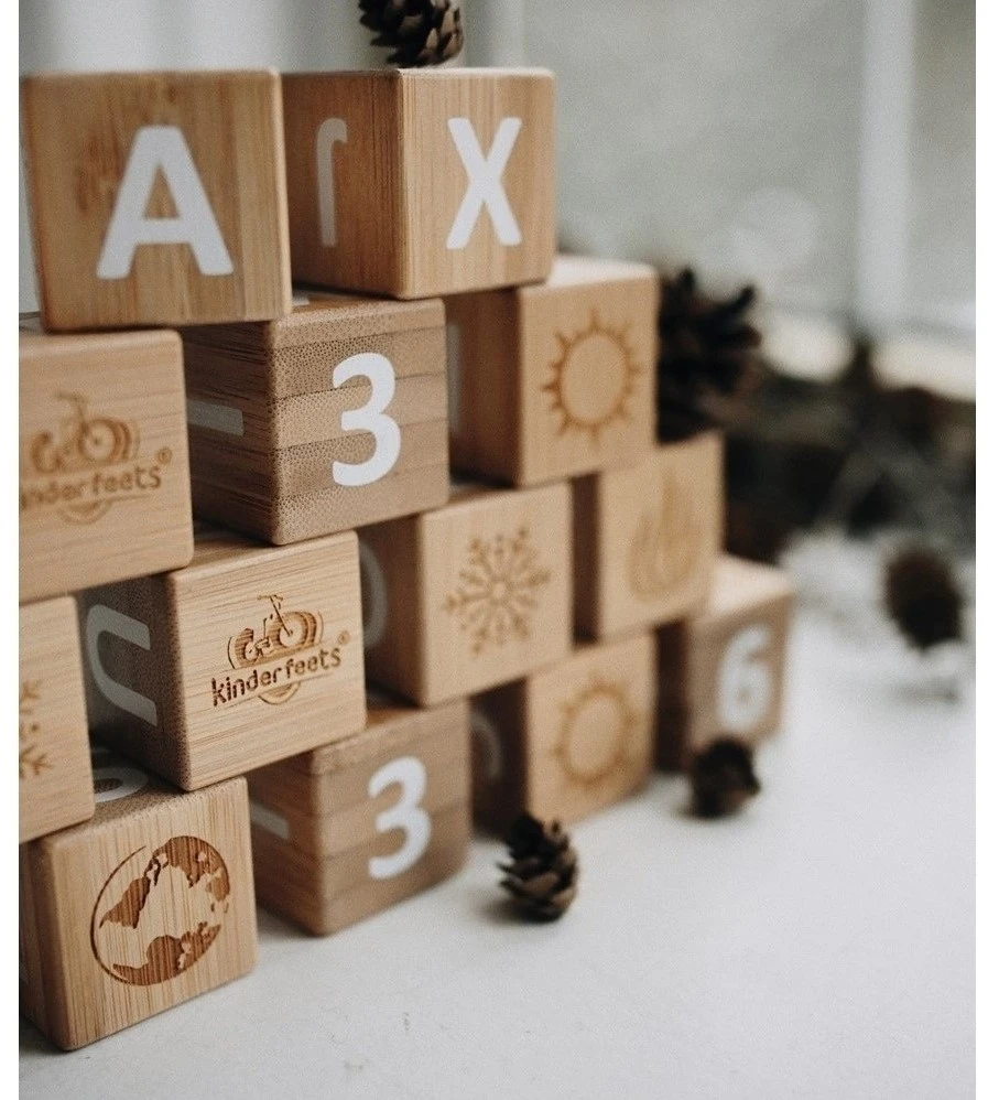 Kinderfeets Bambus ABC Blöcke - 18 Stück 4 Kinderfeets Bambus ABC Blöcke - 18 Stück – Bild 2