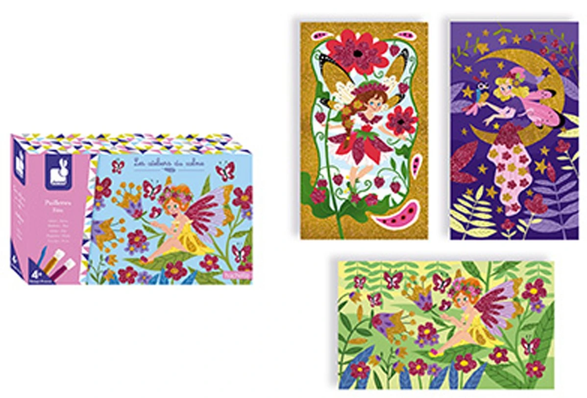 Janod Kreativ-Set Rubbelkarten "Tiermasken" 5 Stück 4 Janod Kreativ-Set Rubbelkarten "Tiermasken" 5 Stück – Bild 2