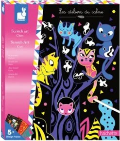 Janod Kreatives Basteln - Scratch-Art Katzen