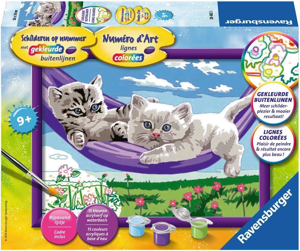 Lobcede Schilderen Op Nummer Classic Serie D Kittens In De Hangmat 3 Lobcede Schilderen Op Nummer Classic Serie D Kittens In De Hangmat
