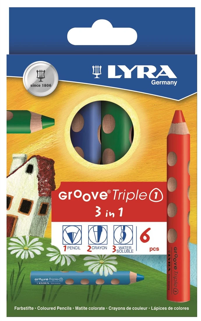 Lyra Farbstifte Groove Triple 1 6er Kartonetui 3 Lyra Farbstifte Groove Triple 1 6er Kartonetui