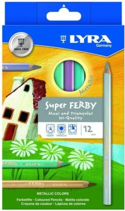 Lyra Farbstifte Super Ferby Metallic Lackiert 12er Kartonetui