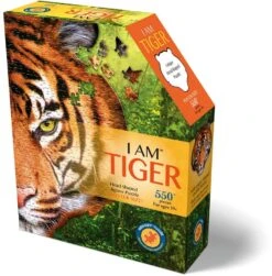 Madd Capp I AM Puzzle Poster Size: TIGER 71.10x68.50cm, 550pcs, In Doos 24.13x29.21x7.62cm, Madd Capp Puzzle, 10+