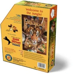 Madd Capp I AM Puzzle Poster Size: TIGER 71.10x68.50cm, 550pcs, In Doos 24.13x29.21x7.62cm, Madd Capp Puzzle, 10+ -Djeco Geschaft madd capp i am puzzle poster size tiger 7110x6850cm 550pcs in doos 2413x2921x762cm madd capp puzzle 10plus 3