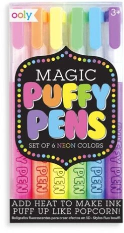 Ooly MAGIC PUFFY PENS - SET OF 6