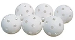 Megaform 6er Set Unihockeybälle Weiß