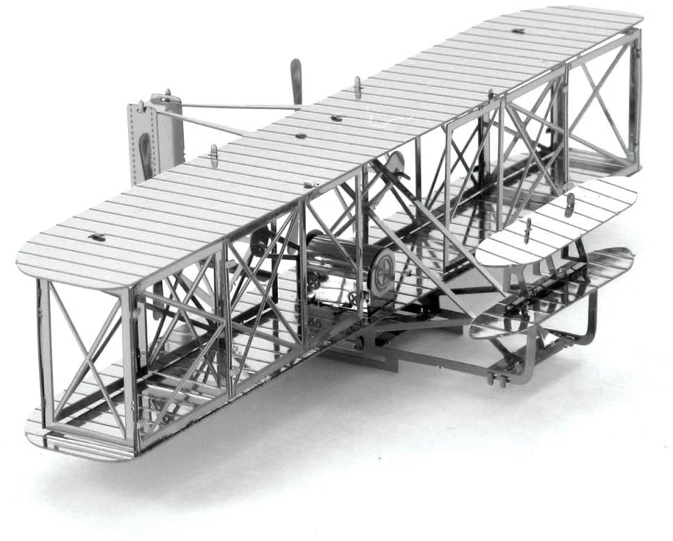 Metal Earth MMS042 Wright Brothers Airplane, Metal Model Lasergeschnittener 3D-Konstruktionsbausatz, 1 Metallplatine, Ab 14 Jahren 3 Metal Earth MMS042 Wright Brothers Airplane, Metal Model Lasergeschnittener 3D-Konstruktionsbausatz, 1 Metallplatine, Ab 14 Jahren