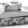 Metal Earth MMS204 Sherman Tank Lasergeschnittener 3D-Konstruktionsbausatz, 2 Metallplatinen, Ab 14 Jahren