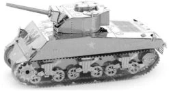 Metal Earth MMS204 Sherman Tank Lasergeschnittener 3D-Konstruktionsbausatz, 2 Metallplatinen, Ab 14 Jahren