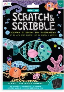 Ooly Mini Scratch & Scribble Art Kit: Friendly Fish