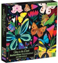 Mudpuppy 500 Pcs Glow In Dark Puzzle/Schmetterlinge Beleuchtet