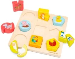 New Classic Toys Geometrische Vormenpuzzel Dieren - 19-delig -Djeco Geschaft new classic toys geometrische vormenpuzzel dieren 19 delig 2