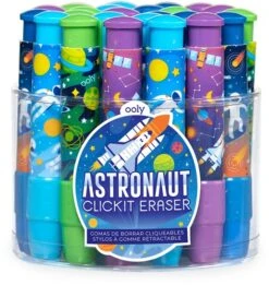 Ooly - Click It Erasers - Tub Of 24 - Astronaut