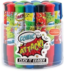 Ooly - Click It Erasers - Tub Of 24 - Comic Attack