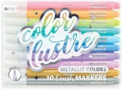 OOLY, Color Lustre, Metallic-Pinselmarker, 10 Stück