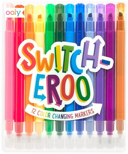 OOLY, Switch-eroo Doppelseitige Farbwechsel-Marker, Textmarker-Werkzeug Für Kinder, 12 Stück 3 OOLY, Switch-eroo Doppelseitige Farbwechsel-Marker, Textmarker-Werkzeug Für Kinder, 12 Stück