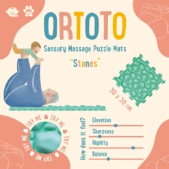 Ortoto Sensory Massage Puzzle Matte Steine Mint -Djeco Geschaft ortoto sensory massage puzzle matte steine mint 2
