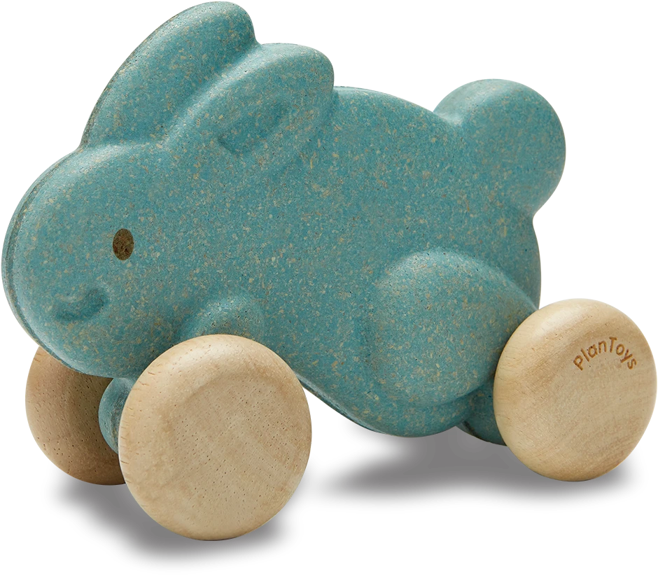 Plan Toys PlanToys Holzspielzeug Push Along Bunny-Blau 3 Plan Toys PlanToys Holzspielzeug Push Along Bunny-Blau