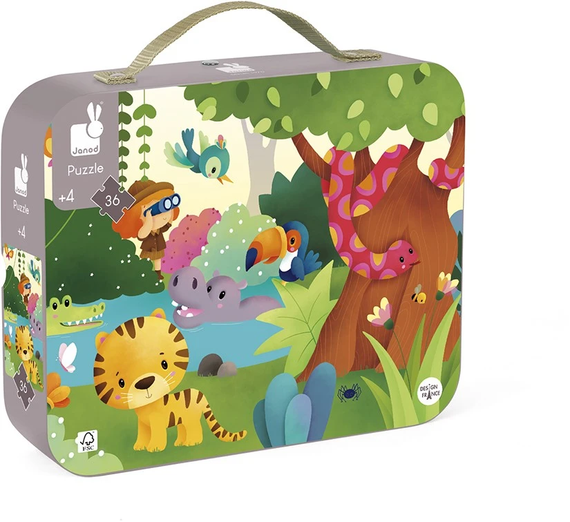 Janod Puzzlekoffer Panorama-Puzzle ''Dschungel'' 5 Janod Puzzlekoffer Panorama-Puzzle ''Dschungel'' – Bild 3