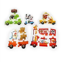 Puzzlika P13784 Small And Big Cars Puzzle, Multi Color -Djeco Geschaft puzzlika p13784 small and big cars puzzle multi color 2