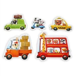Puzzlika P13784 Small And Big Cars Puzzle, Multi Color -Djeco Geschaft puzzlika p13784 small and big cars puzzle multi color 3