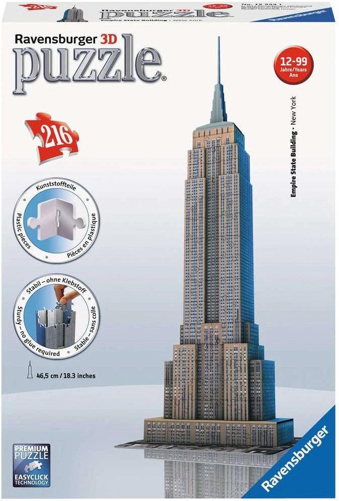 Ravensburger Empire State Building 3D Puzzle 3D-Puzzle 3 Ravensburger Empire State Building 3D Puzzle 3D-Puzzle
