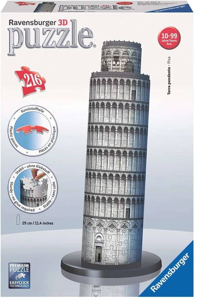 Ravensburger Leaning Tower Of Piya 3D Puzzle 216 Stück(e) 3 Ravensburger Leaning Tower Of Piya 3D Puzzle 216 Stück(e)